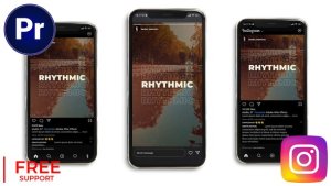 Fast Rhythmic Typography Instagram MOGRT Premiere Pro template preview