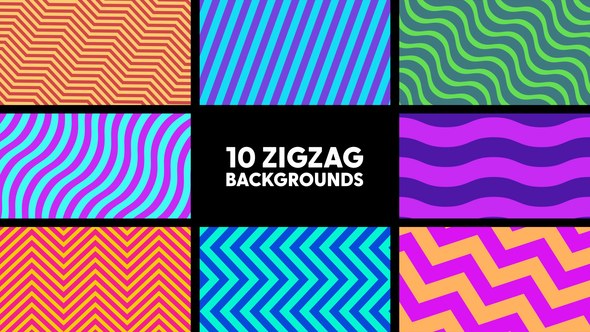 Videohive Zigzag Backgrounds Elements template preview