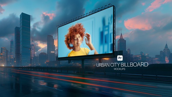 Urban City Billboard Mockups for Premiere Pro Premiere Pro template preview