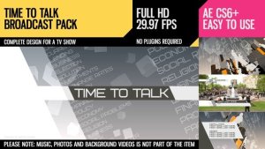 Time to talk (Broadcast Pack) Video Displays template preview