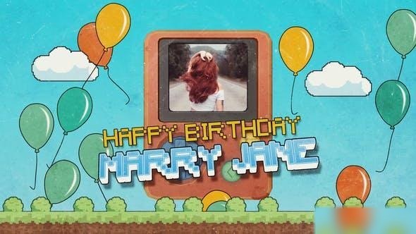 Videohive Game Birthday Wishes Openers template preview