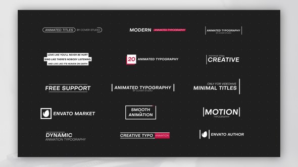 Minimal Titles Video Displays template preview