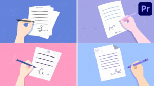 Hands Sign Document Explainer for Premiere Pro Premiere Pro template preview