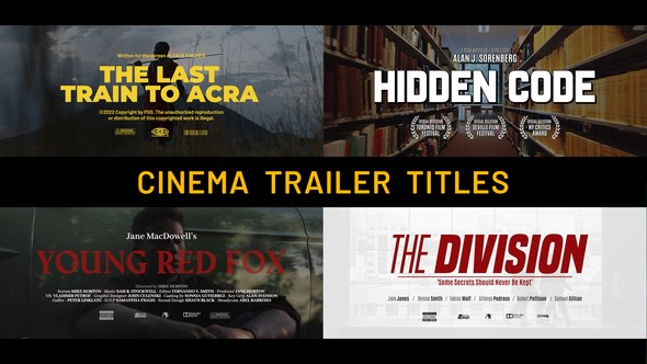Videohive Cinema Trailer Titles | After Effects Titles template preview