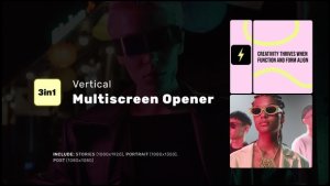 Videohive Vertical Multiscreen Opener 57642380 Openers template preview
