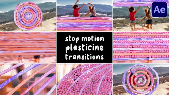 Videohive Stop Motion Plasticine Transitions | After Effects Elements template preview