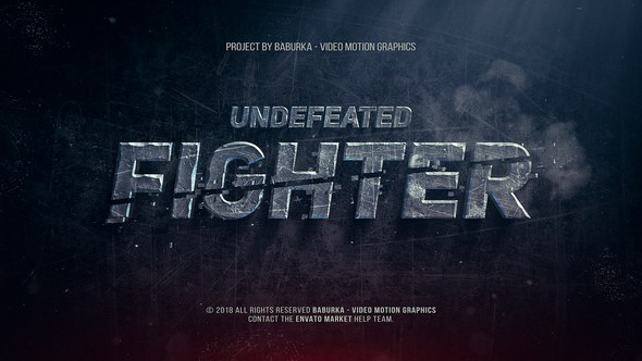 Videohive Undefeated Fighter Titles template preview