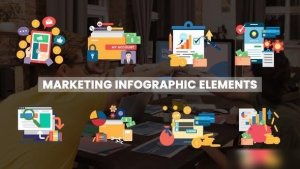 Videohive Marketing Infographics Elements Pack Elements template preview