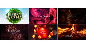 Abstract Titles | Christmas Sparkle Video Displays template preview