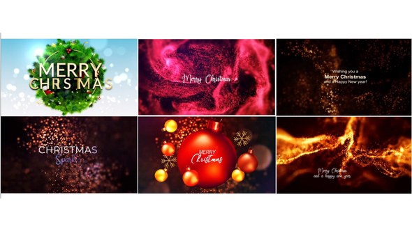 Abstract Titles | Christmas Sparkle Video Displays template preview