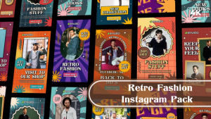 Videohive Retro Commercial Instagram Stories Pack Product Promo template preview