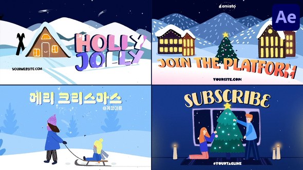 Videohive Christmas Vibe Typography for After Effects Titles template preview