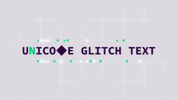 Videohive Unicode Glitch Text Elements template preview