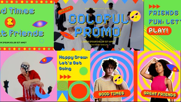 Videohive Colorful Promo template Video Displays template preview