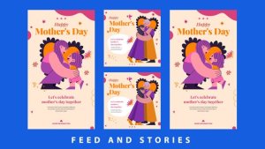 Videohive Mothers Day Feed and Stories Instagram 57696137 Openers template preview
