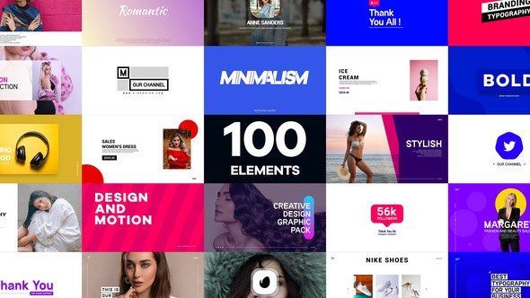 Videohive Modern Graphic & Transition Pack Product Promo template preview