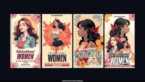 Videohive International WomenвЂ™s Day Stories Video Displays template preview