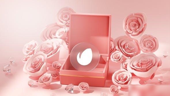 Videohive Rose Box Valentine Logo Reveal 3D Logo Stings template preview