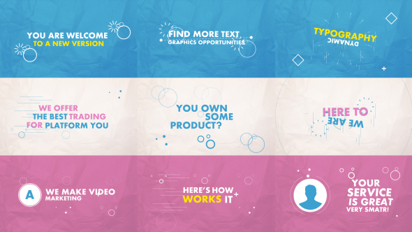 Dynamic Typography Video Displays template preview