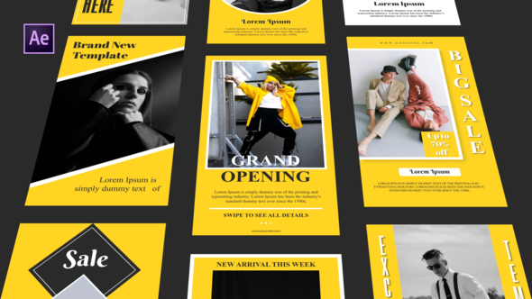 Instagram Stories Pack v3 Video Displays template preview