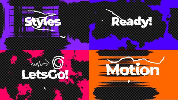 Videohive Transition Titles Elements template preview