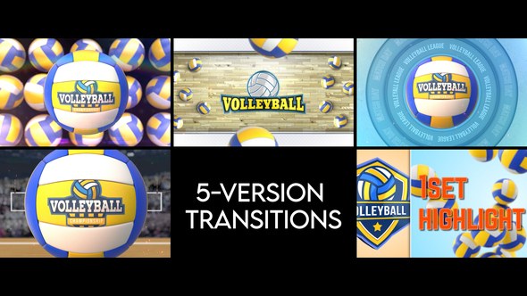 Videohive Volleyball Transitions - 5 Versions Elements template preview
