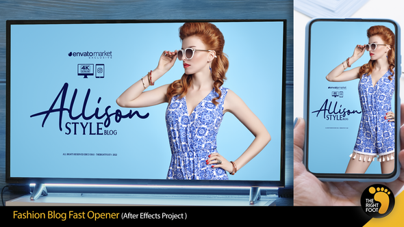 Videohive Fashion Blog Fast Opener Broadcast-packages template preview
