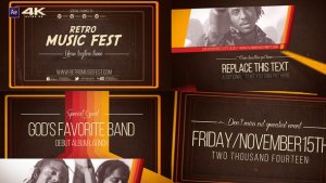 Videohive Retro Music Festival Video Displays template preview