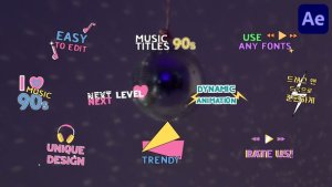 Videohive 90's Music Titles | After Effects Titles template preview