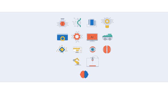 Videohive Artificial Icons vol. 1 Infographics template preview