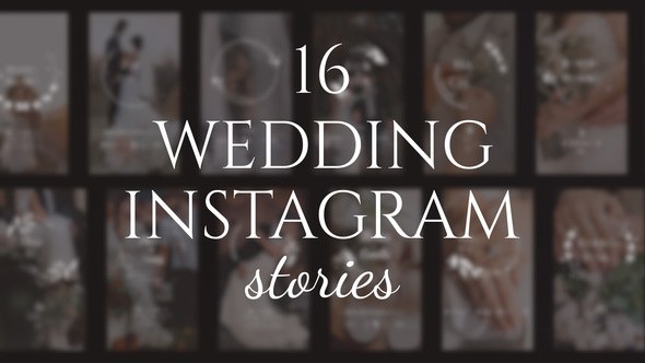 Videohive 16 Wedding Instagram Stories Broadcast-packages template preview