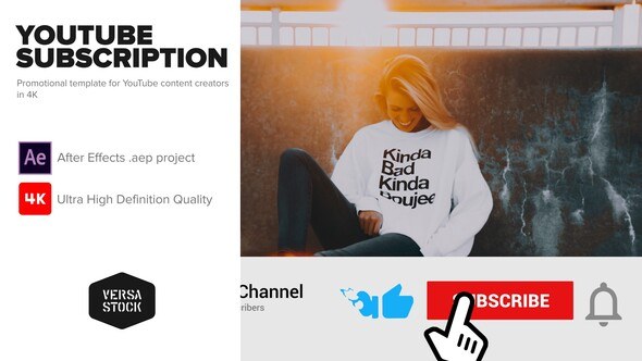 YouTube Subscribe Like Get Notified Fire FX Promotion Kit Video Displays template preview