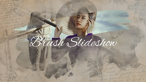 Brush Parallax Video Displays template preview