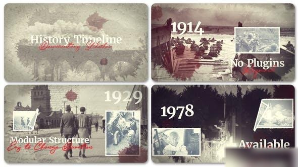 Videohive History Timeline Documentary Slideshow 49907418 Openers template preview