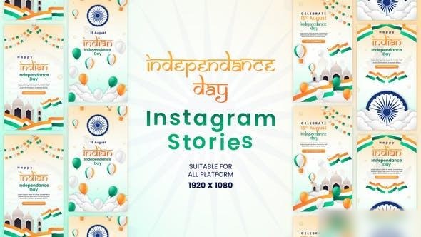 Videohive Indian Independence Day Creative Instagram Story Template Openers template preview