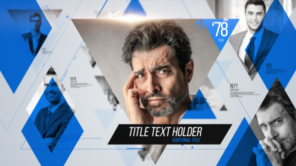 Videohive Slideshow Triangle Video Displays template preview