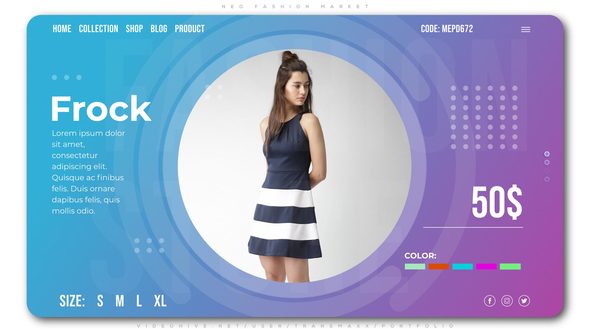Neo Fashion Market Video Displays template preview
