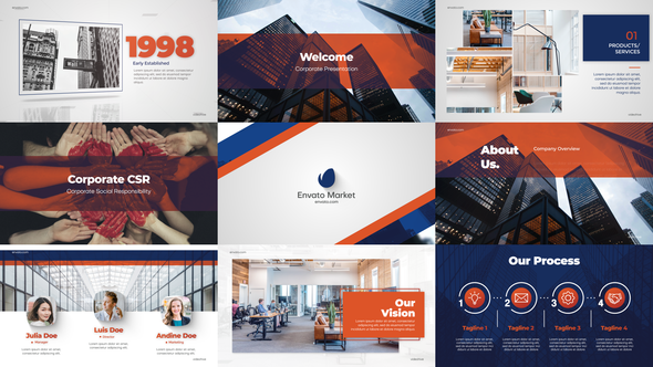Videohive Elegant Blue Corporate Openers template preview