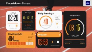 Videohive UI Countdown Timer 59044767 Elements template preview
