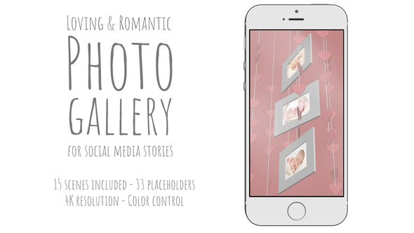 Videohive Loving & Romantic Photo Gallery Video Displays template preview