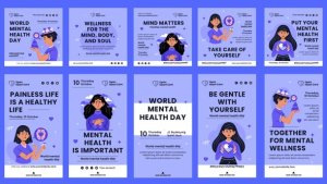 Videohive Mental Health Day Feed and Stories Instagram Openers template preview