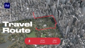 Videohive Travel Route Titles template preview