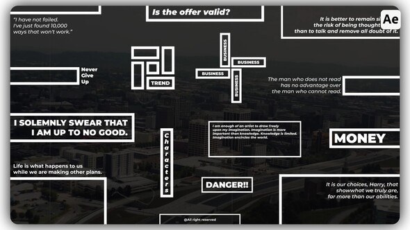 Videohive Abstract Text Titles | AE Titles template preview