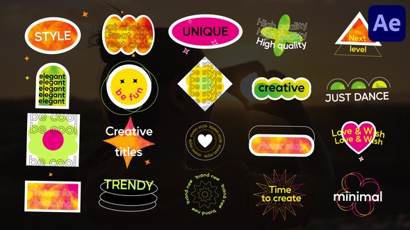 Videohive Vibrant Gradient Titles for After Effects Titles template preview