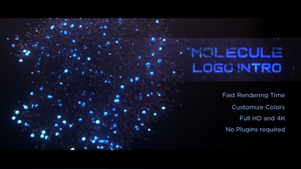 Videohive Molecule Logo Intro Logo Stings template preview