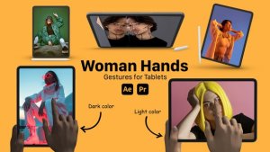 Videohive Female Hand Gesture for Tablets Product Promo template preview