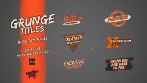 Videohive Grunge Titles 38513292 Titles template preview