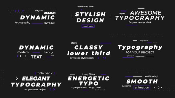 Videohive Text Title Pack Titles template preview