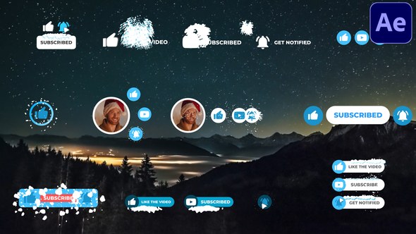 Videohive Social Media Snow Subscribers | After Effects Titles template preview