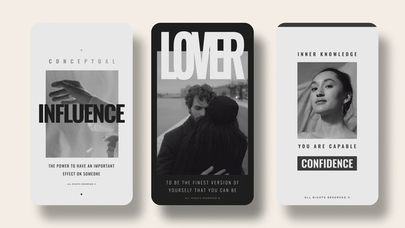 Videohive Monochrome Stories Openers template preview